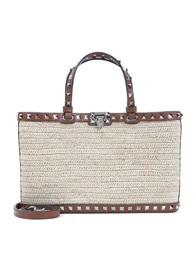Valentino Garavani Small Tote Bag In Brown