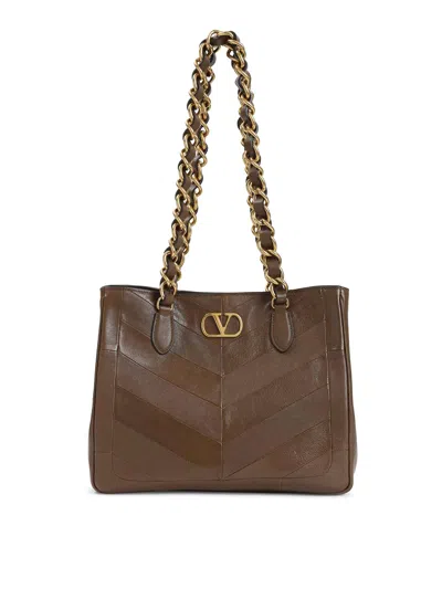 Valentino Garavani Small Tote In Dark Green