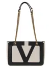 Valentino Garavani Garavani Viva Superstar Medium Nappa Leather Shopping Bag Woman Butter/black Uni In White