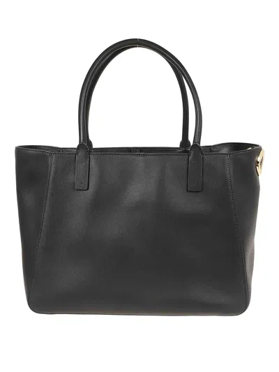 Valentino Garavani Valentino Small Tote Vlogo Side In Black