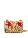 Valentino Garavani Vain Small Embroidered Shoulder Bag In Neutral