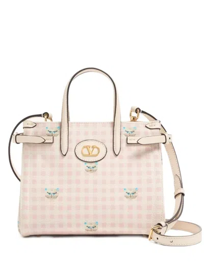 Valentino Garavani Small  Antibes Tote Bag In Pink