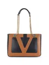 Valentino Black Nappa Leather Small Viva Superstar Shoulder Bag In Multi