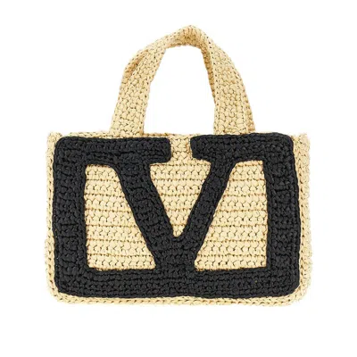VALENTINO GARAVANI SMALL 'VIVA SUPERSTAR CROCHET' SHOPPING BAG