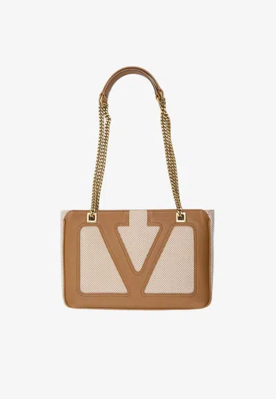 Valentino Garavani Small Viva Superstar Crossbody Bag In Brown