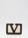 Valentino Garavani Garavani Viva Superstar Medium Nappa Leather Shopping Bag Woman Butter/black Uni In White