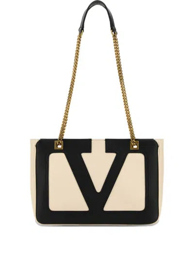 Valentino Garavani Ivory Nappa Leather Small Viva Superstar Shoulder Bag In Neutral