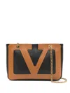 Valentino Chain Strap Two-tone Shoulder Bag Collection In Brown