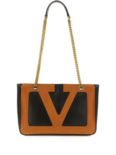 Valentino Garavani Small Viva Superstar Tote In Black