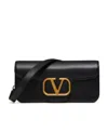 Valentino Small Vlogo Crossbody Bag In Black