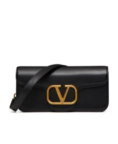 Valentino Garavani Small Vlogo Crossbody Bag In Black