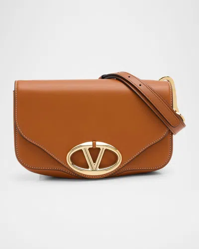 Valentino Garavani Small Vlogo Flap Leather Shoulder Bag