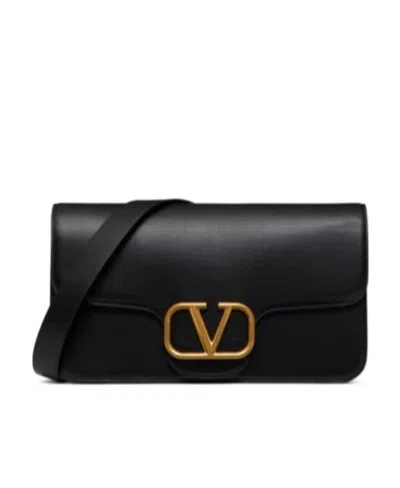Valentino Garavani Small Vlogo Messenger Bag In Black