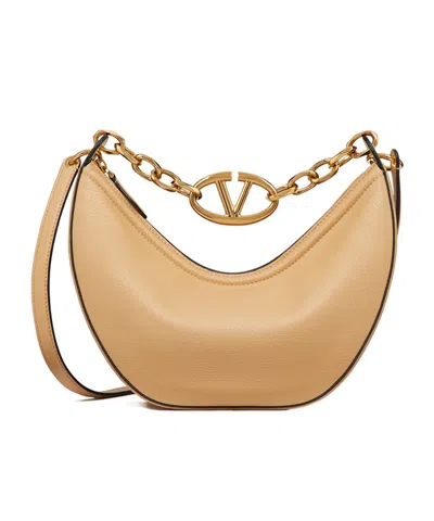 VALENTINO GARAVANI VALENTINO VLOGO MOON ZIP-UP SMALL SHOULDER BAG