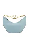 Valentino Women's Leather Small Hobo Vlogo Moon Handbag In Blue