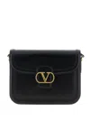 Valentino Small Vlogo Signature Flap Shoulder Bag In Black
