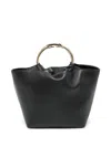 Valentino Small Vlogo Tote Bag In Black