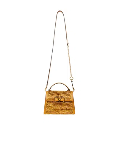 Valentino Garavani Small Vsling Handbag In Brown
