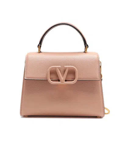 Valentino Garavani Small Vsling Tote Bag In Nude
