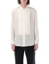 Valentino Smoking Silk Shirt In Ivory