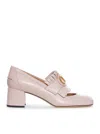 Valentino Smooth Calfskin Leather Shoes With Vlogo In Nude & Neutrals