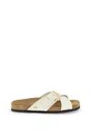 Valentino Velluto Leather Crisscross Buckle Sandals