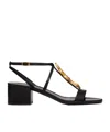 Valentino Snake High-heeled Sandals In Black
