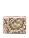 Valentino Snakeskin-effect Wallet In Animal Print