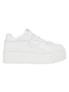 Valentino Freedots Xl Leather Platform Sneakers In Bo Bianco