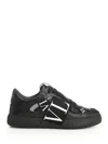 Valentino Leather Sneakers In Black