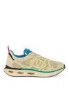 Valentino Garavani Multicolor Leather And Fabric Vlogo Easyjog Sneakers In Nude