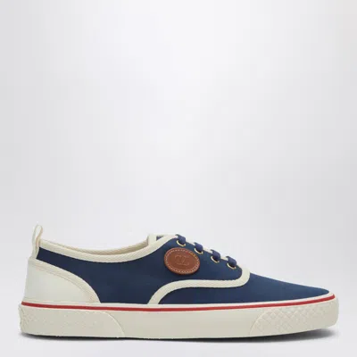 VALENTINO GARAVANI SNEAKER NOJOKE IN BLUE AND WHITE CANVAS
