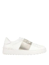 Valentino Low-top Sneakers Featuring Metallic Band In White