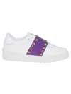 Valentino Rockstud Untitled Suede-panel Sneakers