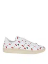 Valentino Royco Sneaker White With Cherryfic Pattern In White