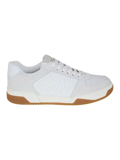 Valentino Garavani Signature Detail Ankle Padding Sneakers With Interchangeable Laces In White