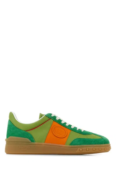 VALENTINO GARAVANI VALENTINO GARAVANI MULTICOLOR SUEDE AND FABRIC UPVILLAGE SNEAKERS