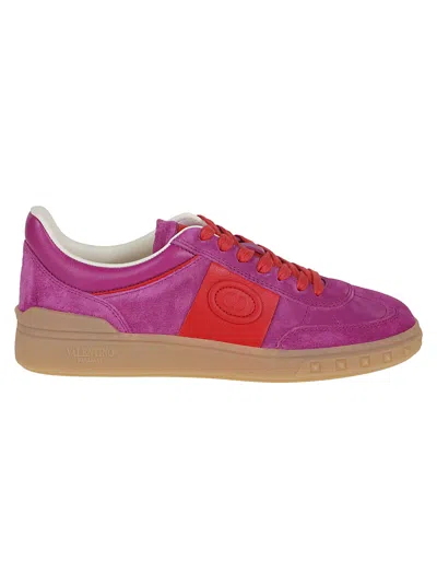 Valentino Garavani Upvillage Sneaker Low Top Nappa Calfskin In Purple