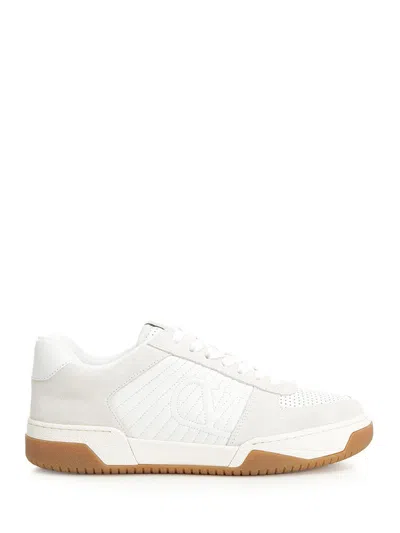 Valentino Garavani Signature Detail Ankle Padding Sneakers With Interchangeable Laces In White