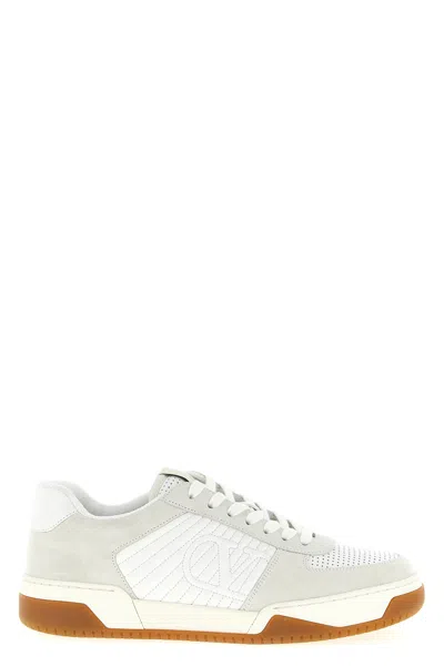 Valentino Garavani Signature Detail Ankle Padding Sneakers With Interchangeable Laces In White