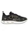 Valentino Vlogo Easyjog Low-top Sneaker In Calfskin And Fabric In Z Nero New Chinos