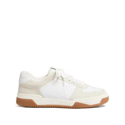 Valentino Garavani Signature Detail Ankle Padding Sneakers With Interchangeable Laces In White