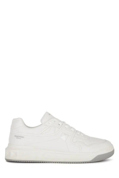 Valentino Garavani White Leather One Stud Sneakers