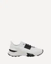 Valentino True Act Low Top Trainer In Mesh And Rubberised Fabric