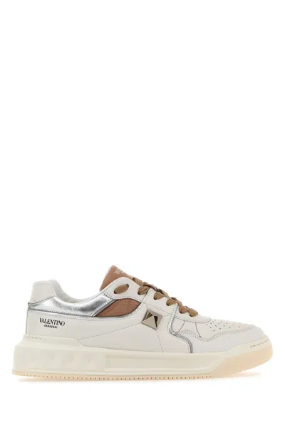 Valentino Garavani Multicolor Nappa Leather One Stud Sneakers In Multicoloured