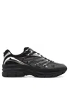 Valentino Garavani Leather Sneakers With Textured Rubber Elements In Black