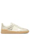 Valentino Garavani Women Gold Laminated Calfskin Upvillage Sneakers In Neutral