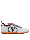 Valentino Garavani White Sneakers With Asymmetric Toe And Vlogo Detail On The Side In Tech Fabric Ma