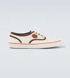 Valentino Nojoke Canvas Sneakers With Contrasting Profiles In Weiss