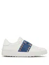 Valentino Untitled Rockstud Denim Sneaker In Bianldenim